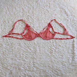 ❤ 34D Light Peach Strappy Lace Bra Sexy
